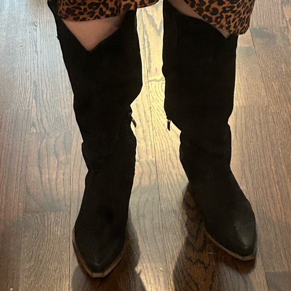 Women's Black Suede Boots